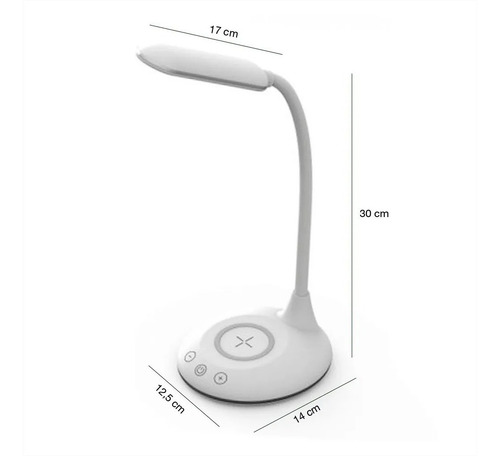 Lámpara Led Mesa Y Cargador Inalámbrico 3 Luces Con Dimmer