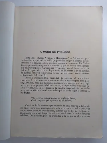Ana Casas V. De Casas / Versos Y Recuerdos (firmado) (Usado)