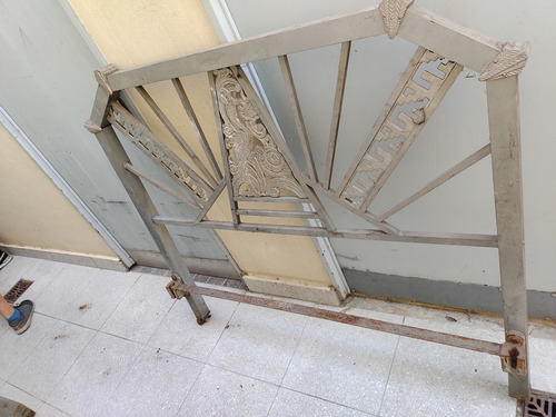 Respaldo Y Pie De Cama En Metal Antiguo Plateado