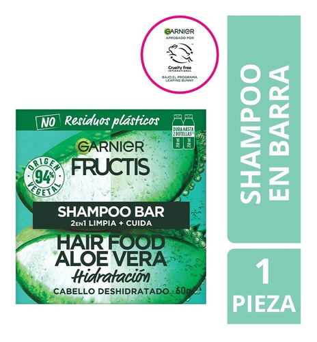 Imagen 1 de 8 de Shampoo En Barra Hair Food Aloe Fructis