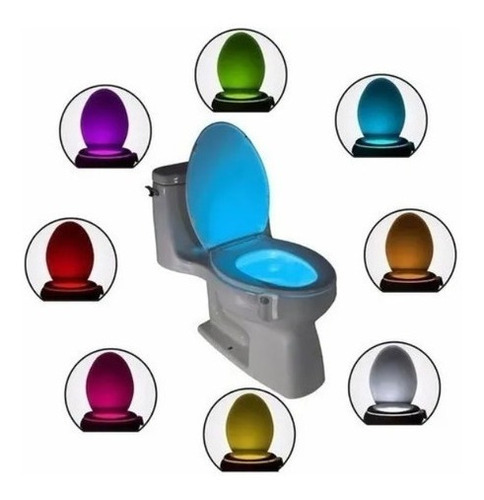 Luz de inodoro Sanitary Private con sensor de presencia LED de 8 colores