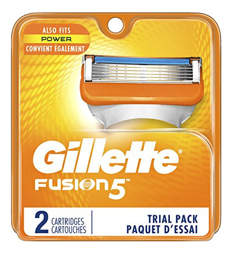 Cuchillas De Afeitar Gillette Fusion5 Para Hombre, 2 Recambi