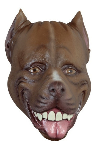 Máscara Perro Pitbull Animales Látex Halloween Disfraz