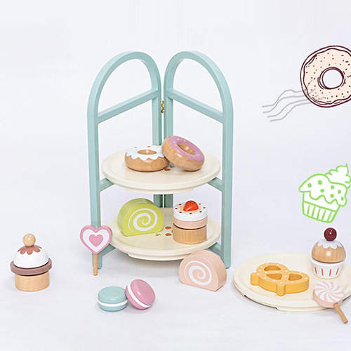 Soporte De Madera Para Pastel De Postre, Juego De