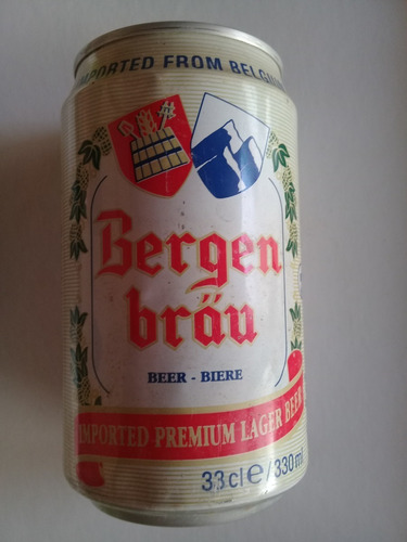 Lata Vazia Latinha Cerveja Belga Bergen Brau Ano 1995