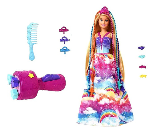 Muñeca Barbie Dreamtopia Trenzas De Colores