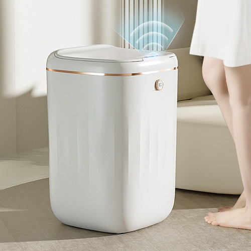 Cubo De Basura De Inducción Con Tapa Eléctrico Práctico