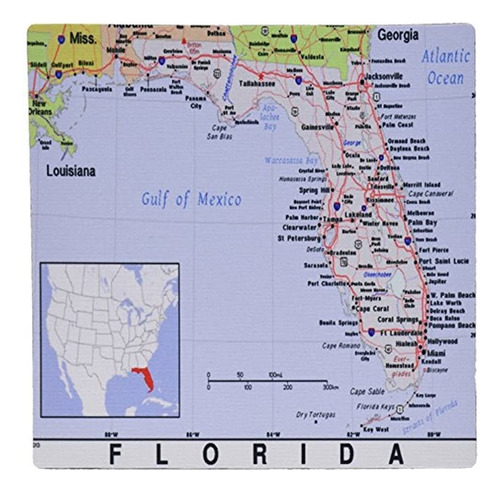 Impresion 3d De Las Ciudades De Florida Y Mapa Del Estad