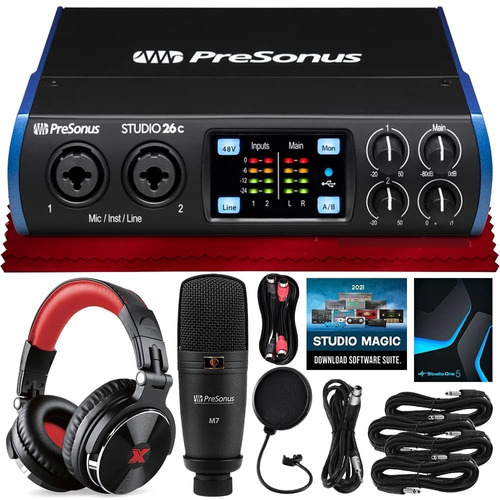 Presonus Interfaz Audio Usb-c Studio 26c Audifono Hd3 M7