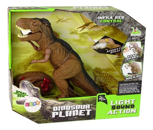 Dinosaurio T-rex A Control Remoto Con Luz Sonido Y Humo Mpuy