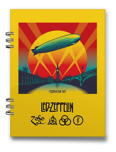 Cuaderno Led Zeppelin 15x20 Cms 100 Hojas
