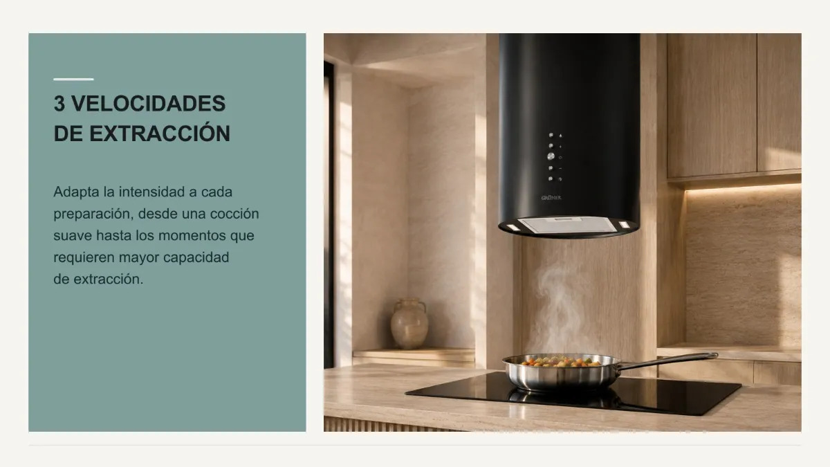 Tres velocidades de extracción