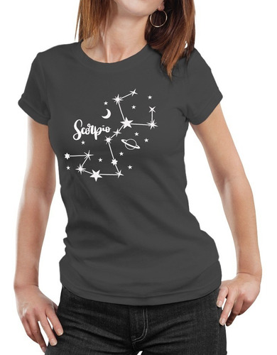 Polera Mujer Signo Escorpio Zodiaco Algodón Orgánico Zo8