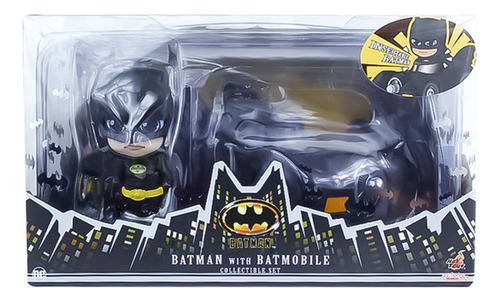 Figura De Acción Set Batman With Batmobile Cosbabys