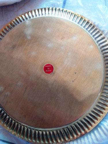 Imagen 8 de 10 de Plato De Metal 19 Cm Indio Hindú India Comidas O Decorativo