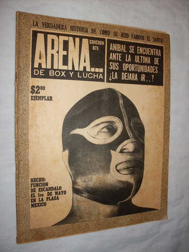 Revista Lucha Libre # 871 El Santo & Aníbal  Año 1975