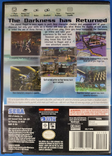 Phantasy Star Online Episode 1 & 2 Gamecube Fisico (Usado)