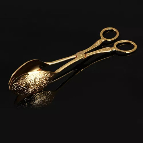 Pegador De Pão Tenazes De Metal Para Cozinha Dourado