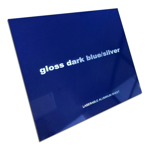 Imagen 1 de 4 de Aluminio Bicapa Laserables 0,45mm X4 Unidades Azul M / Plata