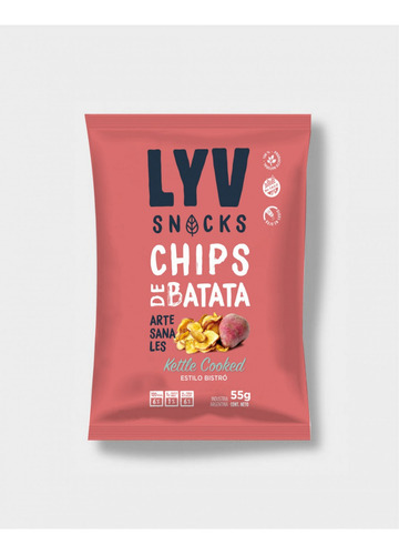 Chips De Batata Lyv Paquete De 55g Pack De 14 Unid