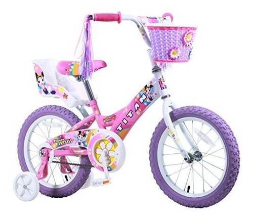 Chicas De Titanio Flor Princesa Bmx Bicicleta, Rosa, 16 PuLG