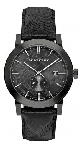 Burberry Reloj Swiss Made Cuero Negro Bu