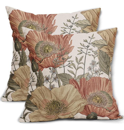 Juego De 2 Fundas De Almohada Vintage 45 X 45 Cm