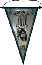 Comprar Banderin Paño 37cm Cristina Y Club 9 De Julio (beravebú)