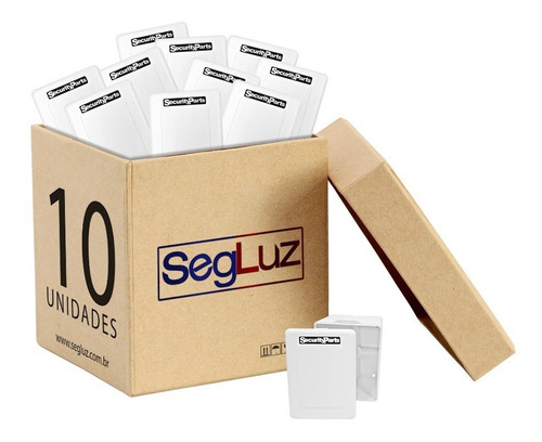 Kit 10 Caixa Sobrepor Cftv 4x2 Alarme Elétrica Com Tampa