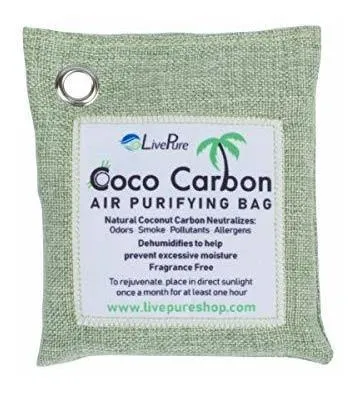 Livepure Cococarbon Coconut Carbon Air Purifying Bag Odor El