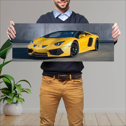 Cuadro 30x80cm Auto 2015 Lamborghini Aventador R 328