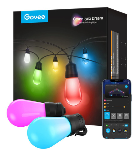 Govee Tira De Luces Inteligentes Para Exteriores, Luces Rgbi