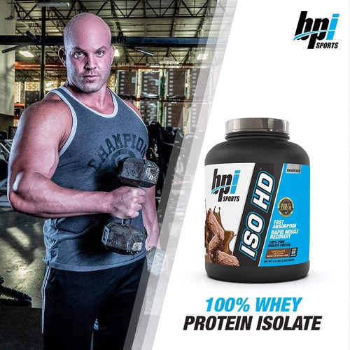 Suplemento en polvo BPI Sports ISO HD proteínas sabor vainilla cookie en pote de 2.17kg