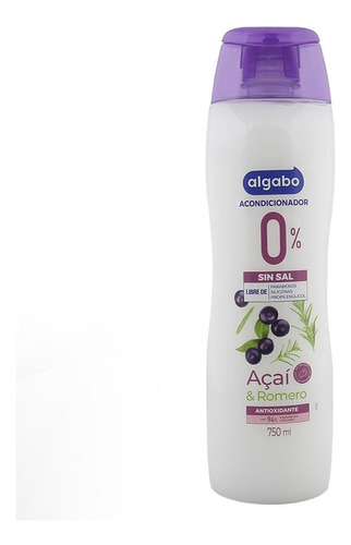 Acondicionador Sin Sal Acai Y Romero Algabo X 750 Ml X9 Unid