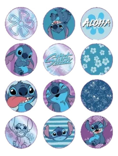 Stickers Decorativos X 48u. - Stitch