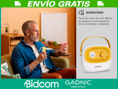 Nebulizador A Pistón Gadnic Adulto Y Niños Silencioso