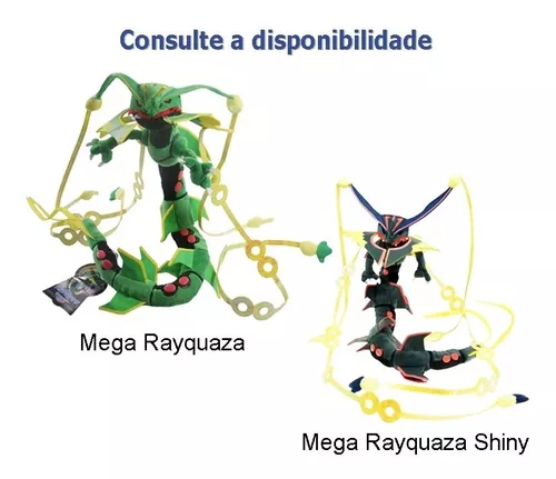 Pelúcia Shiny Mega Rayquaza Pokemon 83 cm