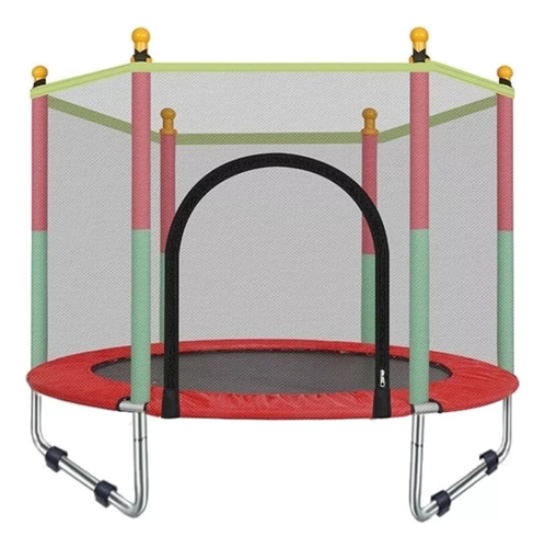 Cama Elástica Trampolín 1,40mt Con Red Protección Y Cobertor