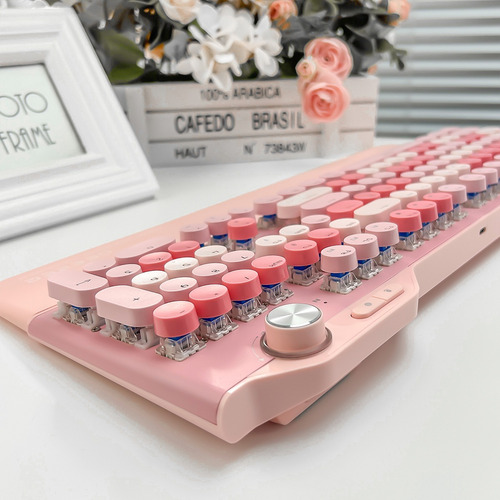 Teclado Mecánico Qwerty Rosa Mofii G7 De 3 Modos