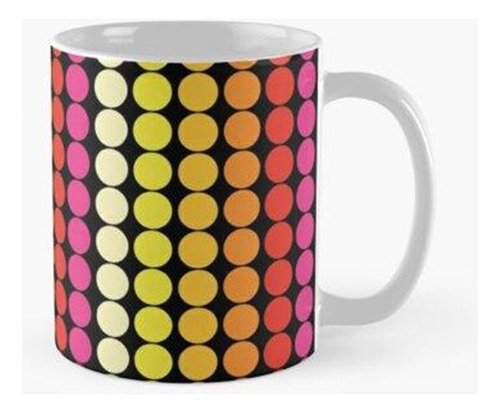 Taza Puntos De Color Amarillo, Naranja, Rojo, Rosa Calidad P