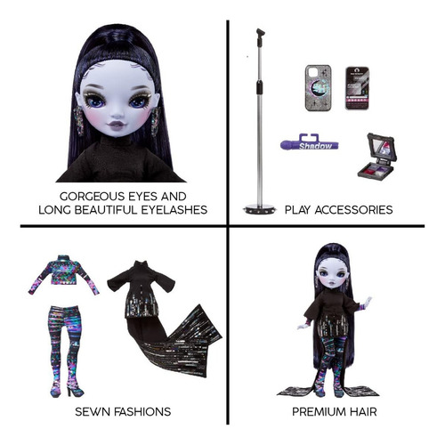 Rainbow High Shadow High Serie 2 Muñeca Reina Glitch Crowne