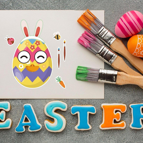Tz 24 Piezas De Pegatinas De Juego De Fiesta De Pascua Diy