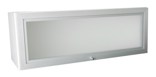 Alacena 80cm Puerta Rebatible Aluminio Y Vidrio Cocina-baño