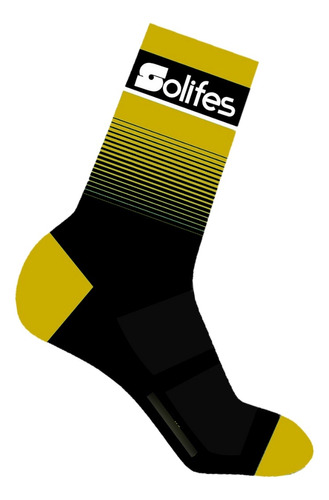2 Calcetines Ciclismo Solifes Negro/amarillo 