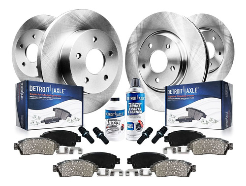 Detroit Axle Front And Rear Disc Brake Kit Rotors With Ceram