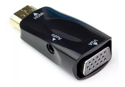 Convertidor HDMI a VGA con Audio Negro