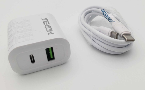 Cargador De Pared 40w Moreka Ac108 Dual Incluye Cable Tipo C