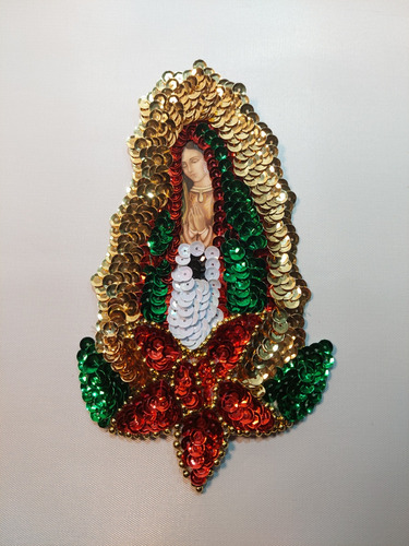 Aplicación Virgen De Guadalupe. Largo 17.5 X Ancho 9.5 Cms.