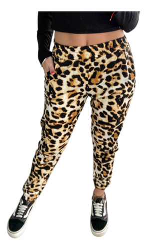 Babucha Con Bolsillos Animal Print. Por Talle.