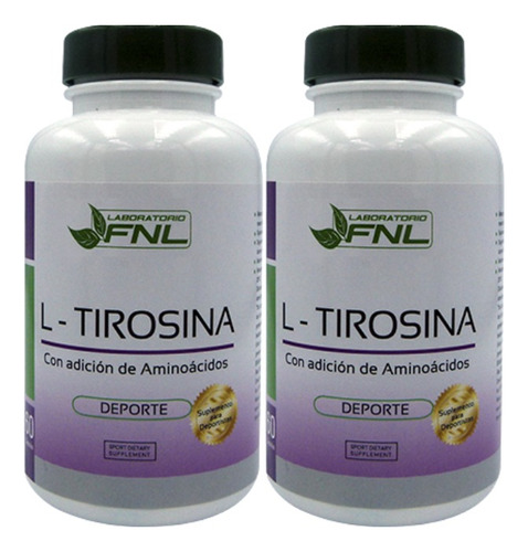 L- Tirosina Fnl Pack 2 Frascos 60capsulas 500mg Dietafitness